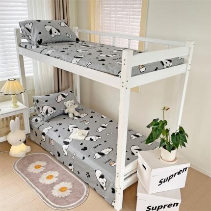 名兮 2023新款全棉学生上下铺床单 可爱萌宠