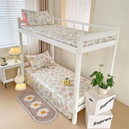 名兮 2023新款全棉学生上下铺床单 玛丽春天