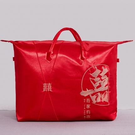 91家纺网 家纺一手货源 找家纺 (总) 2025新款婚庆棉花被刺绣大红结婚喜被被子被芯婚庆四件套