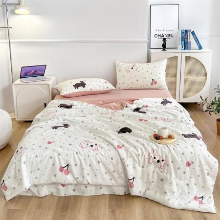 91家纺网 家纺一手货源 找家纺 （总）仟网汇 2023新款皱皱布夏被四件套