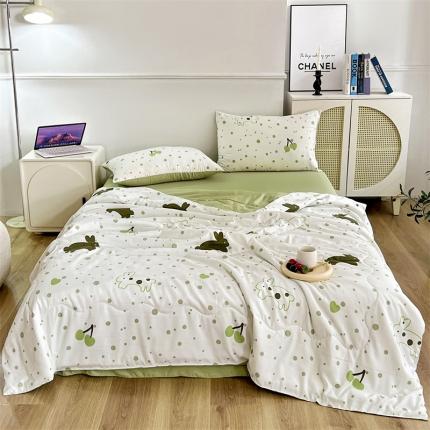 91家纺网 家纺一手货源 找家纺 （总）仟网汇 2023新款皱皱布夏被四件套