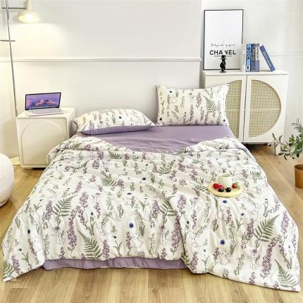 91家纺网 家纺一手货源 找家纺 （总）仟网汇 2023新款皱皱布夏被四件套