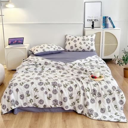 91家纺网 家纺一手货源 找家纺 （总）仟网汇 2023新款皱皱布夏被四件套