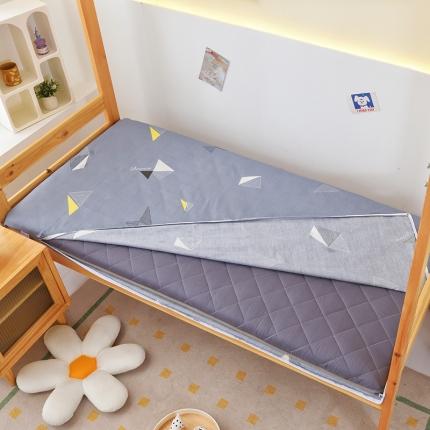 91家纺网 家纺一手货源 找家纺 凌云家纺 2025新款13372全棉学生床垫套 英伦时尚