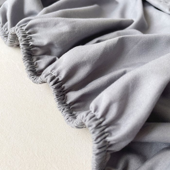 91家纺网 家纺一手货源 找家纺 丝涟 2023新款A类水洗亲肤棉抗菌防螨夹棉床笠 银优灰