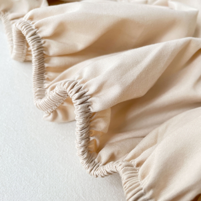 91家纺网 家纺一手货源 找家纺 丝涟 2023新款A类水洗亲肤棉抗菌防螨夹棉床笠 藕粉