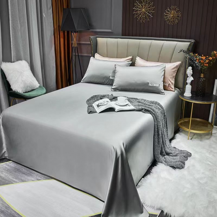 91家纺网 家纺一手货源 找家纺 丰淘 2023新款纯色床单 灰色