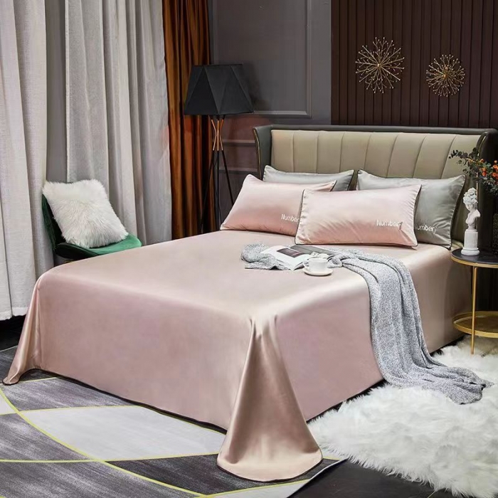 91家纺网 家纺一手货源 找家纺 丰淘 2023新款纯色床单 玉色