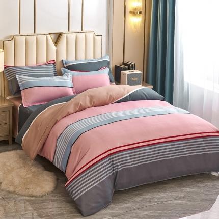 91家纺网 家纺一手货源 找家纺 （总）鑫缘2025直播爆款印花植物羊绒加厚磨毛四件套1.2米学生三件套