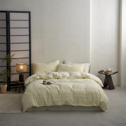 91家纺网 家纺一手货源 找家纺 (总) 安莱生活 2023爆款水洗棉提花花漾基础款四件套