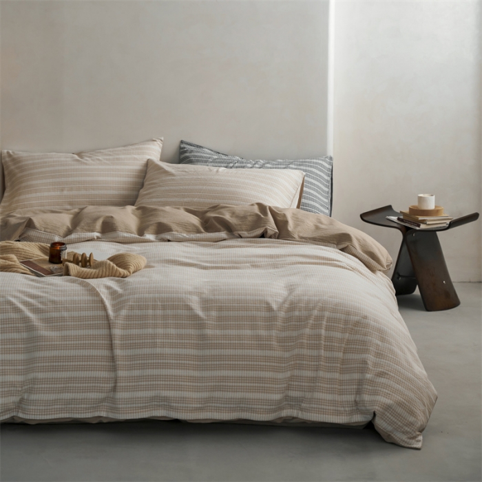 91家纺网 家纺一手货源 找家纺 (总) 安莱生活 2023爆款水洗棉提花花漾基础款四件套