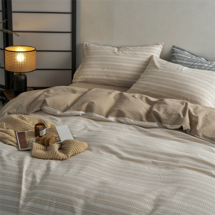 91家纺网 家纺一手货源 找家纺 (总) 安莱生活 2023爆款水洗棉提花花漾基础款四件套