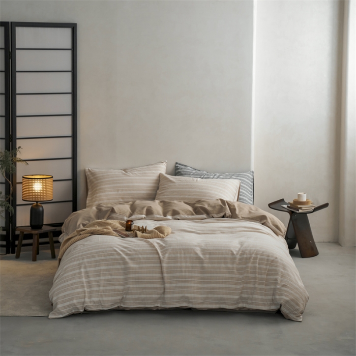 91家纺网 家纺一手货源 找家纺 (总) 安莱生活 2023爆款水洗棉提花花漾基础款四件套