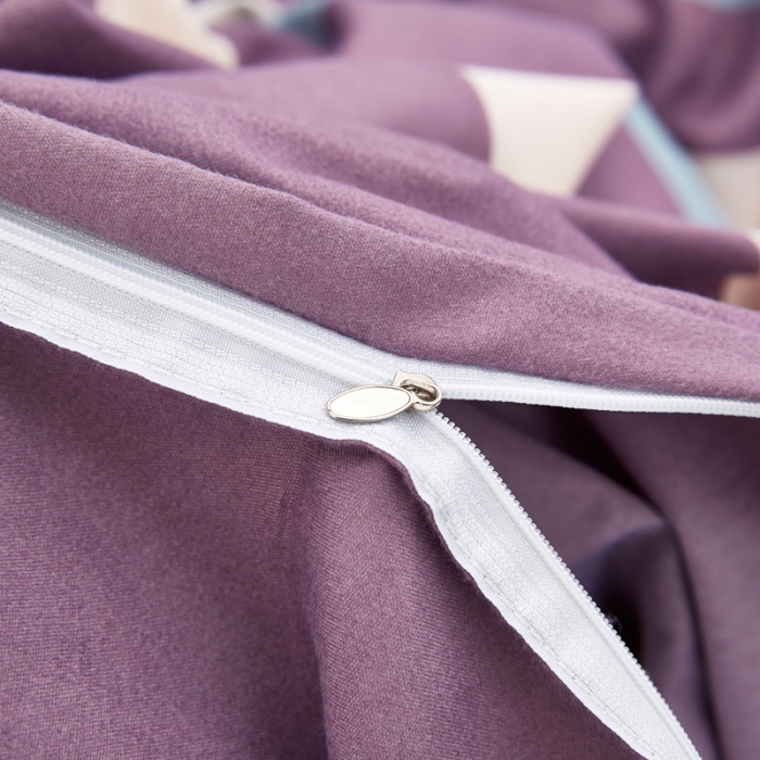 91家纺网 家纺一手货源 找家纺 鑫缘2025新款印花植物羊绒加厚磨毛四件套1.2米学生三件套 后现代