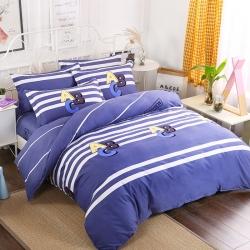 91家纺网 家纺一手货源 找家纺 鑫缘2025新款印花植物羊绒加厚磨毛四件套1.2米学生三件套 快乐时光,快乐时光