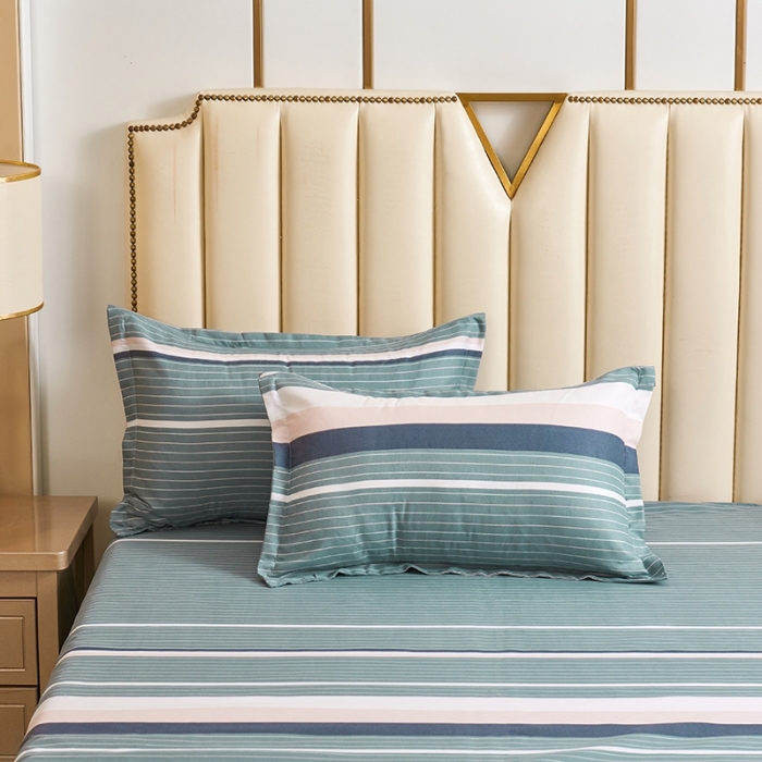 91家纺网 家纺一手货源 找家纺 鑫缘2025新款印花植物羊绒加厚磨毛四件套1.2米学生三件套 浪漫午后-灰