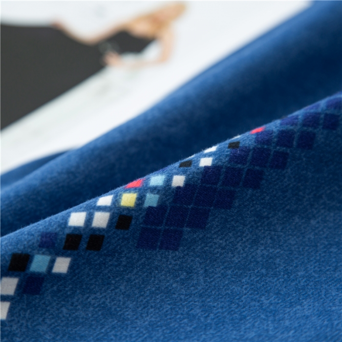 91家纺网 家纺一手货源 找家纺 鑫缘2025新款印花植物羊绒加厚磨毛四件套1.2米学生三件套 流星雨