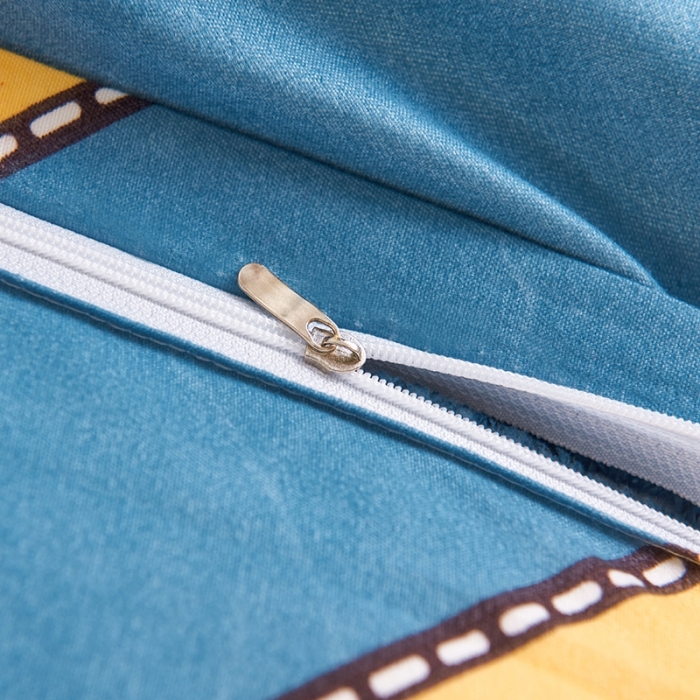 91家纺网 家纺一手货源 找家纺 鑫缘2025新款印花植物羊绒加厚磨毛四件套1.2米学生三件套 马到成功