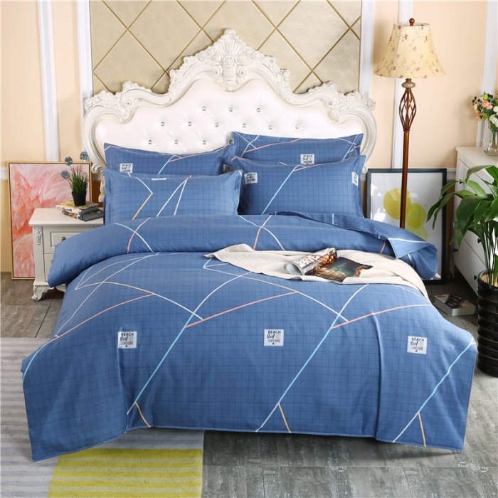 91家纺网 家纺一手货源 找家纺 鑫缘2025新款印花植物羊绒加厚磨毛四件套1.2米学生三件套 自由风格