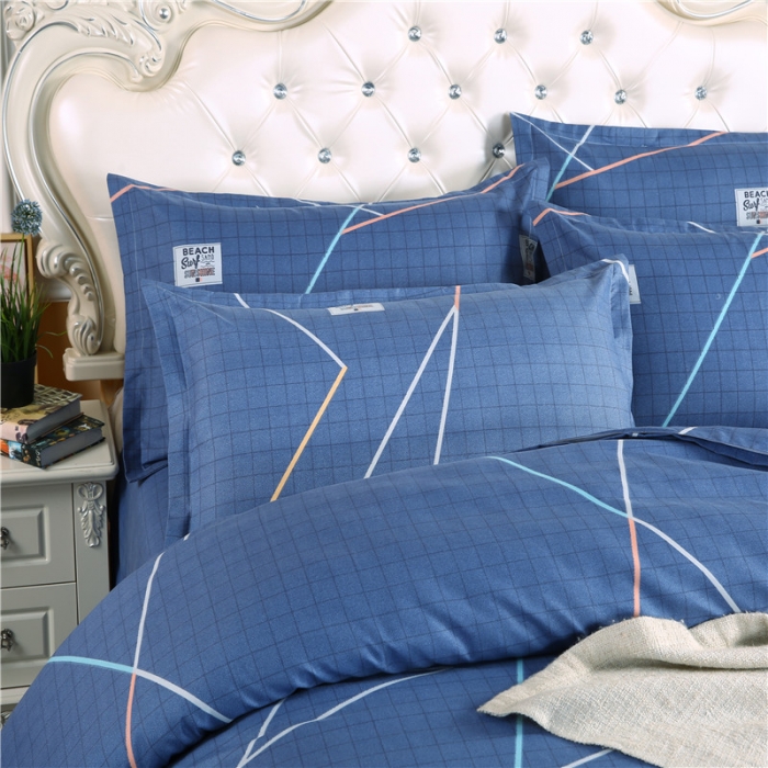 91家纺网 家纺一手货源 找家纺 鑫缘2025新款印花植物羊绒加厚磨毛四件套1.2米学生三件套 自由风格