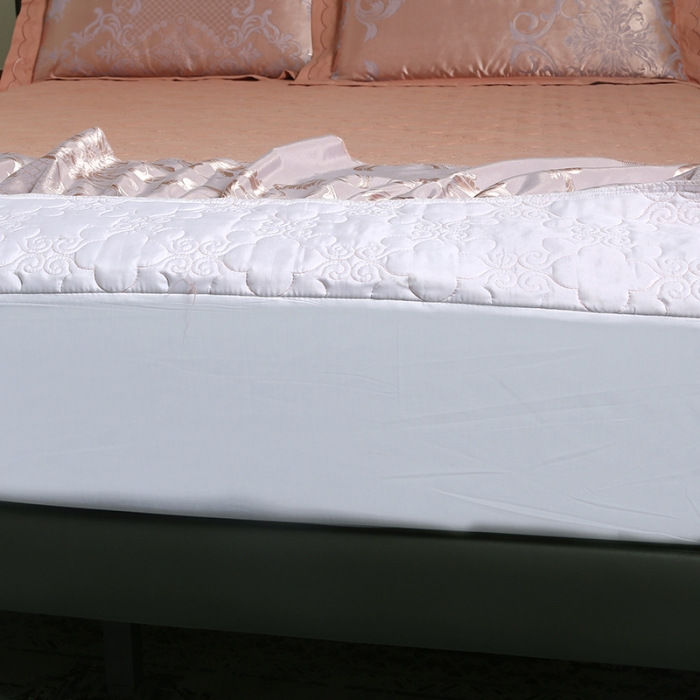 91家纺网 家纺一手货源 找家纺 福丽莱家纺  2023新款贡缎提花床裙四件套（夹棉）摩歌娜-香槟紫