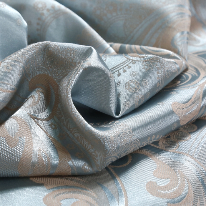 91家纺网 家纺一手货源 找家纺 福丽莱家纺  2023新款贡缎提花床裙四件套（夹棉）悦动旋律-杏兰