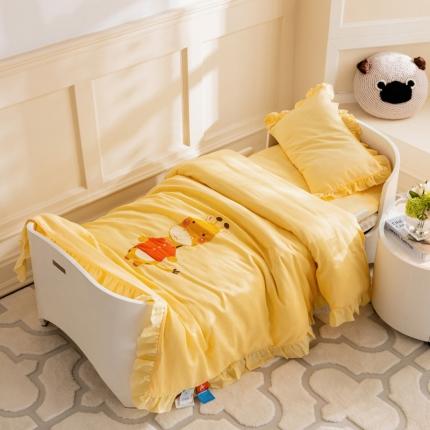 91家纺网 家纺一手货源 找家纺 (总)喜多兔 2023新款纯棉双层纱绣花幼儿园三件套