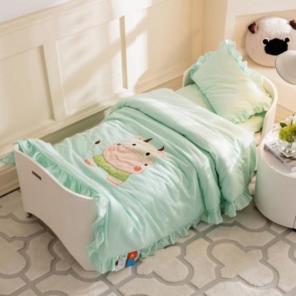 91家纺网 家纺一手货源 找家纺 (总)喜多兔 2023新款纯棉双层纱绣花幼儿园三件套