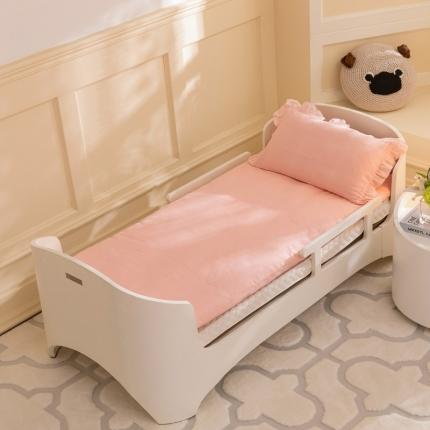 喜多兔 2023新款纯棉双层纱绣花幼儿园三件套 粉色Q小兔