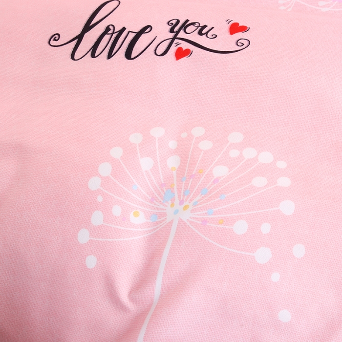 91家纺网 家纺一手货源 找家纺 鑫缘 2025新款印花植物羊绒加厚磨毛单被套 爱你的心