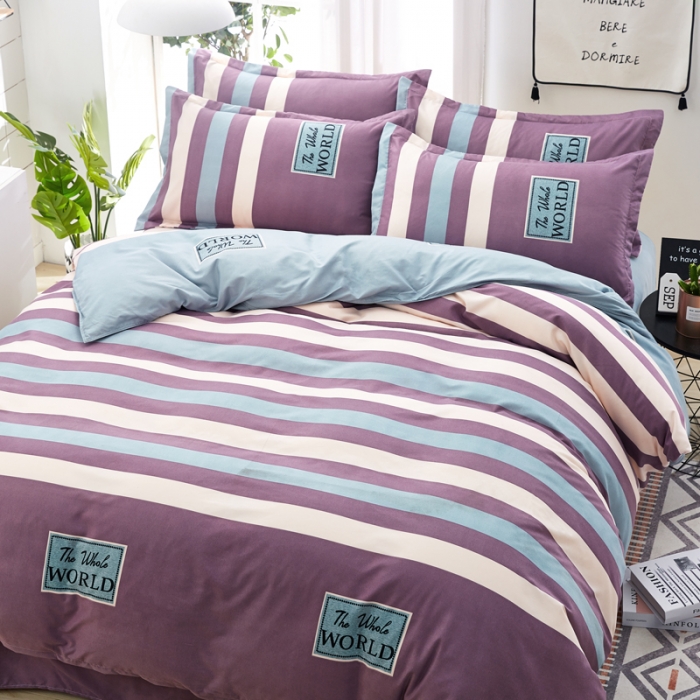 91家纺网 家纺一手货源 找家纺 鑫缘 2025新款印花植物羊绒加厚磨毛单被套 后现代