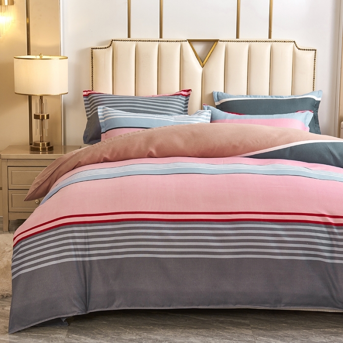 91家纺网 家纺一手货源 找家纺 鑫缘 2025新款印花植物羊绒加厚磨毛单被套 加尔文