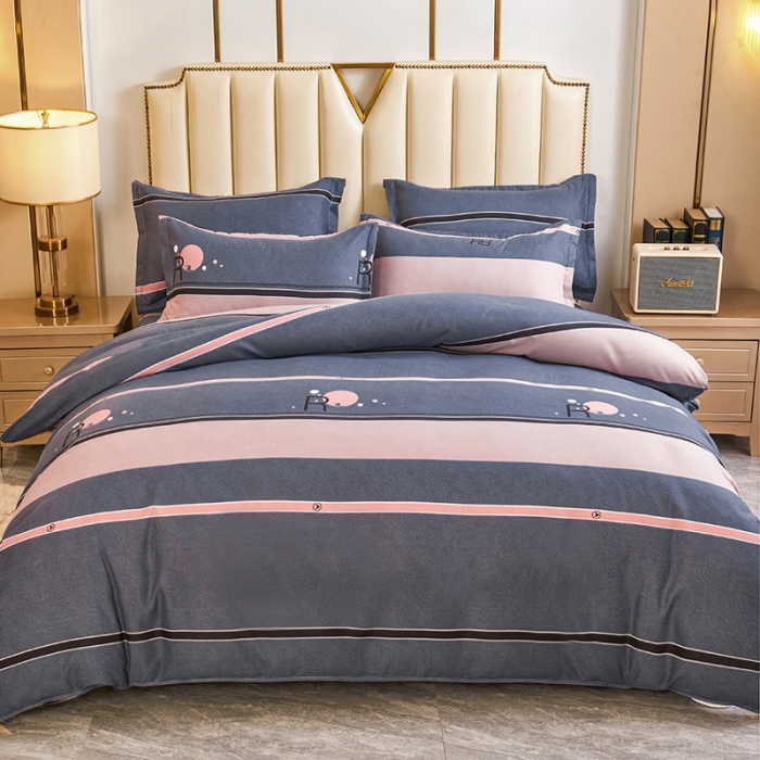 91家纺网 家纺一手货源 找家纺 鑫缘 2025新款印花植物羊绒加厚磨毛单被套 克里芬