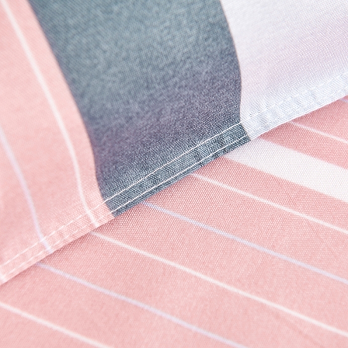 91家纺网 家纺一手货源 找家纺 鑫缘 2025新款印花植物羊绒加厚磨毛单被套 浪漫午后-粉