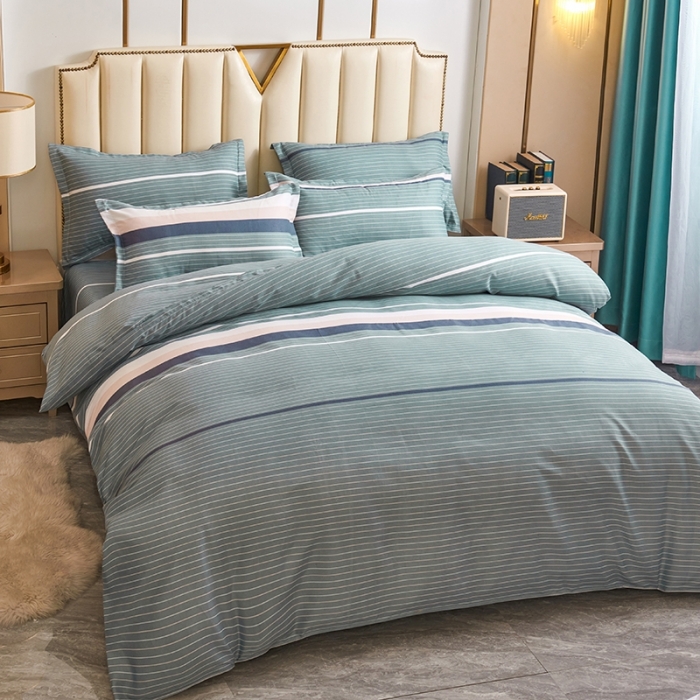 91家纺网 家纺一手货源 找家纺 鑫缘 2025新款印花植物羊绒加厚磨毛单被套 浪漫午后-灰