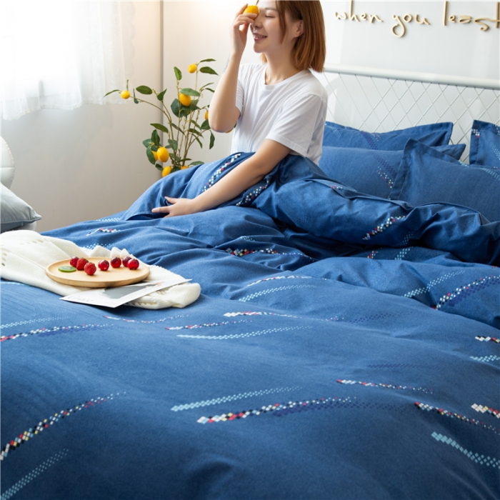 91家纺网 家纺一手货源 找家纺 鑫缘 2025新款印花植物羊绒加厚磨毛单被套 流星雨