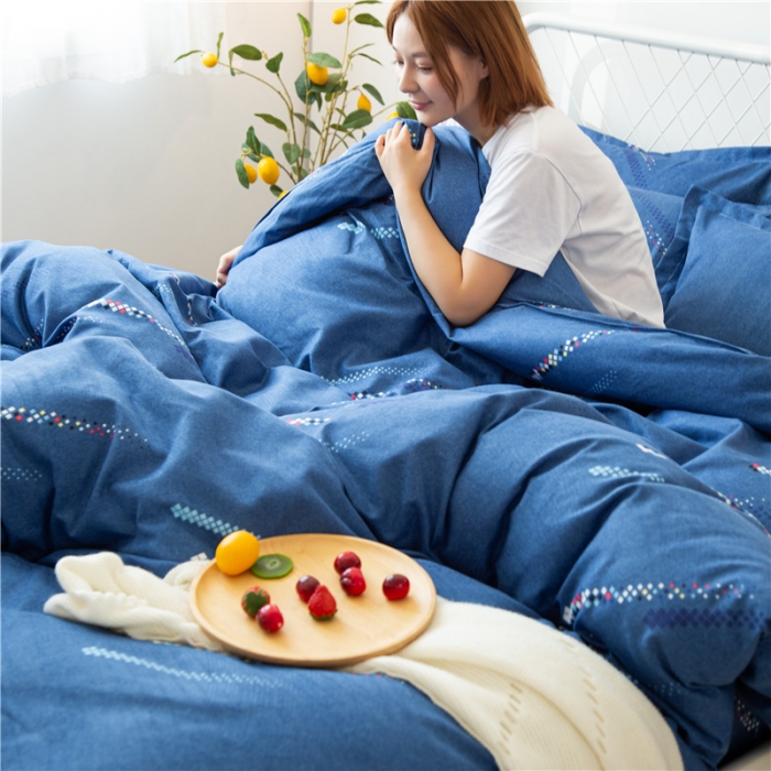 91家纺网 家纺一手货源 找家纺 鑫缘 2025新款印花植物羊绒加厚磨毛单被套 流星雨