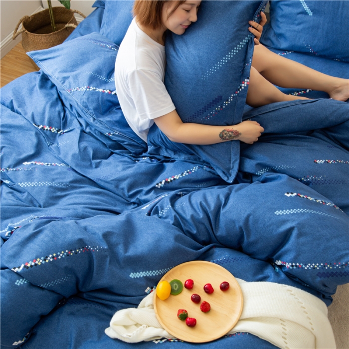 91家纺网 家纺一手货源 找家纺 鑫缘 2025新款印花植物羊绒加厚磨毛单被套 流星雨