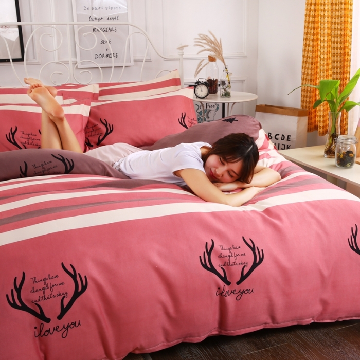 91家纺网 家纺一手货源 找家纺 鑫缘 2025新款印花植物羊绒加厚磨毛单被套 迷幻庄园