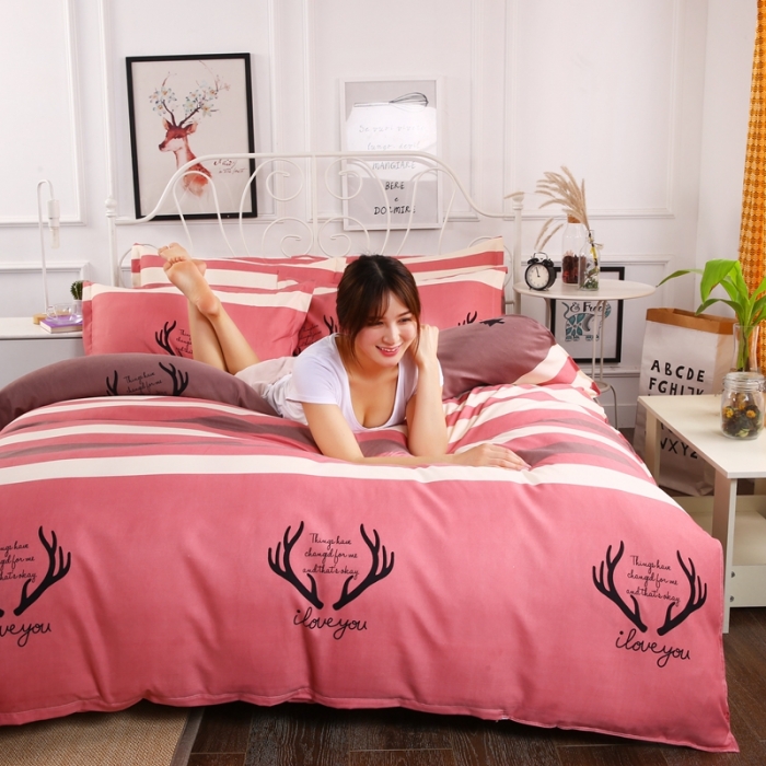 91家纺网 家纺一手货源 找家纺 鑫缘 2025新款印花植物羊绒加厚磨毛单被套 迷幻庄园