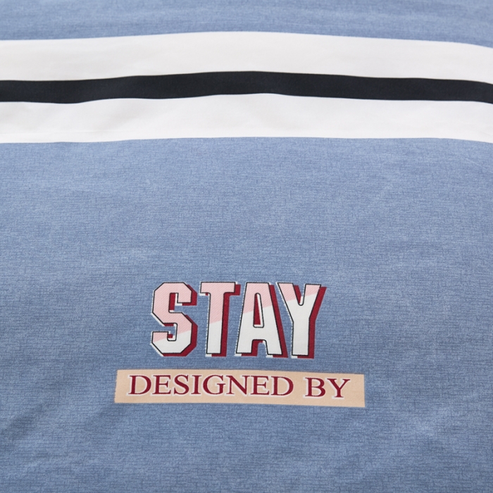 91家纺网 家纺一手货源 找家纺 鑫缘 2025新款印花植物羊绒加厚磨毛单被套 时尚条纹