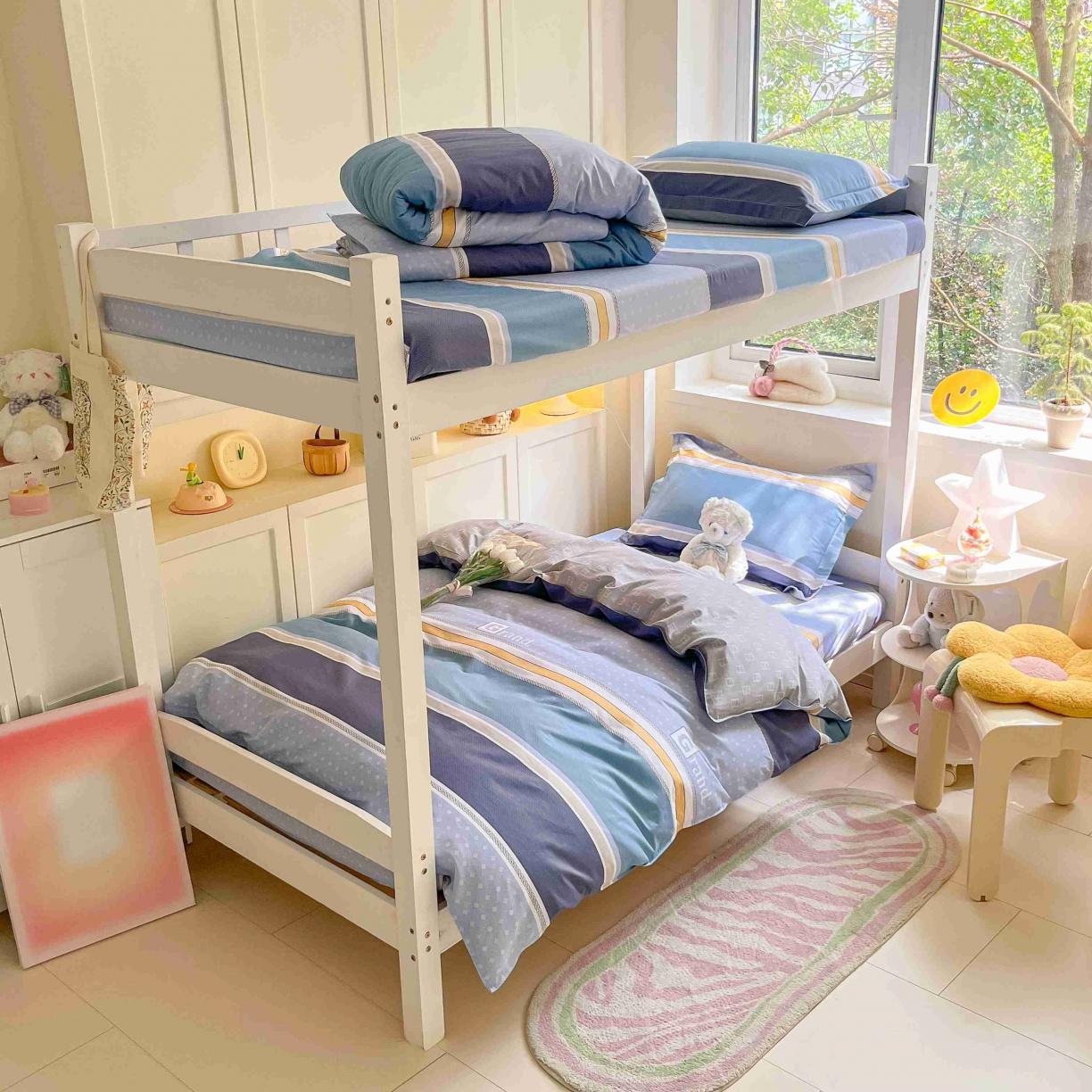 91家纺网 家纺一手货源 找家纺 (总) 菲梵家纺 2024新款学生宿舍单人全棉床单款床笠款三件套