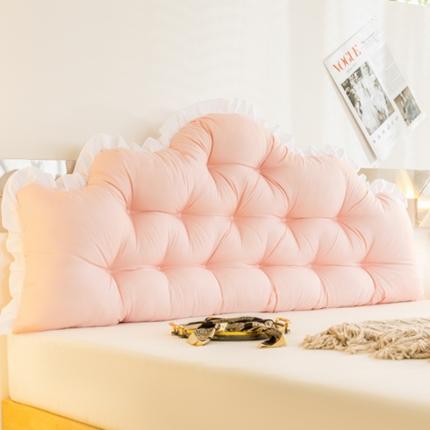 91家纺网 家纺一手货源 找家纺 碧尔 2025新款麦浪机械钉扣纯色床靠背枕 桃红