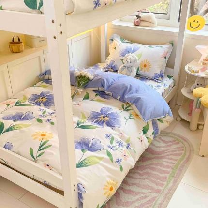 91家纺网 家纺一手货源 找家纺 菲梵家纺 新款学生宿舍单人全棉床单款床笠款三件套 爱恋