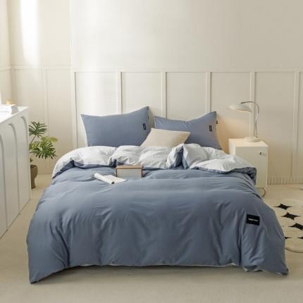 91家纺网 家纺一手货源 找家纺 （总）佳汐蓝 2023新款无印水洗棉四件套