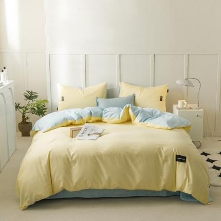 91家纺网 家纺一手货源 找家纺 （总）佳汐蓝 2023新款无印水洗棉四件套