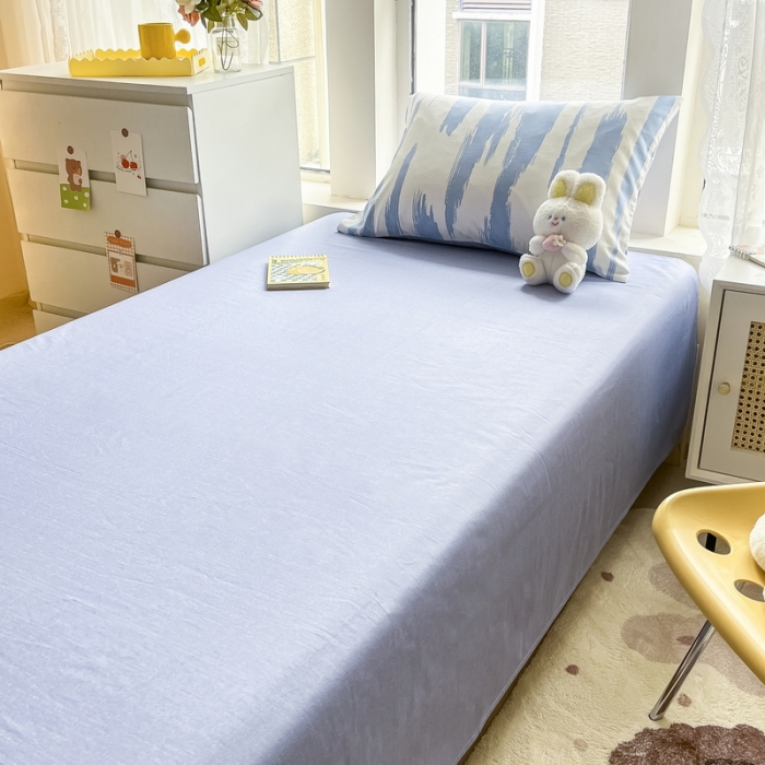 91家纺网 家纺一手货源 找家纺 蓝邻 2023新款学生季全棉三件套四件套-印花系列 蓝图