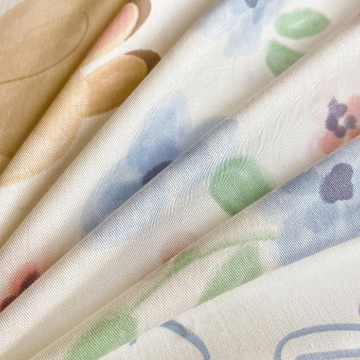 91家纺网 家纺一手货源 找家纺 蓝邻 2023新款学生季全棉三件套四件套-印花系列 蓝茵兔