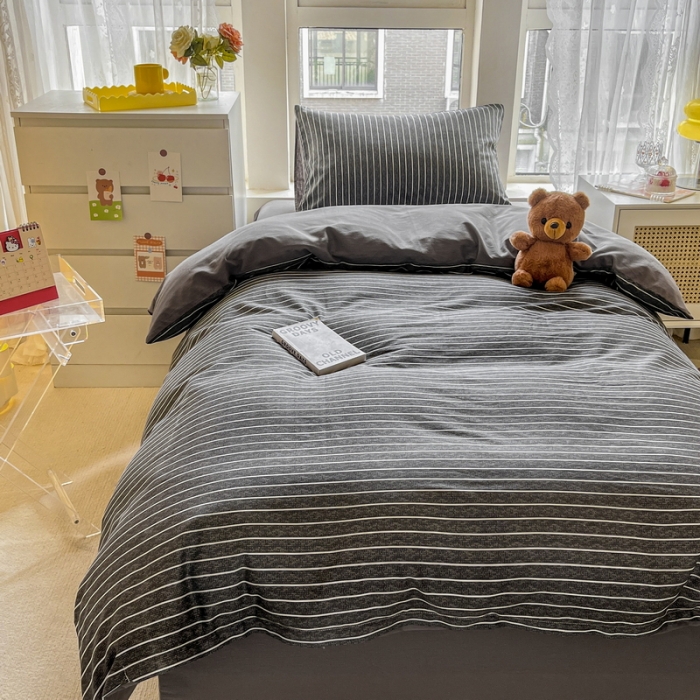 91家纺网 家纺一手货源 找家纺 蓝邻 2023新款学生季全棉三件套四件套-印花系列 慕尼