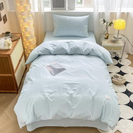 91家纺网 家纺一手货源 找家纺 （总）蓝邻 2023新款学生季全棉色织水洗棉三件套四件套